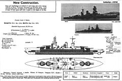 11.jpg: Линейные корабли типа <Нагато>. (Сведения о кораблях, опубликованные в английском справочнике 