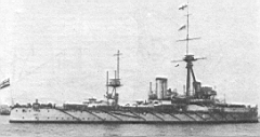 13.jpg: «Дредноут» под адмиральским флагом, апрель 1908 г.