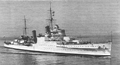 02.jpg: Крейсер типа «Таун». «Манчестер», 1938 г