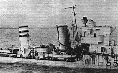 02.jpg: Эсминец «Хантер» после подрыва на мине 13 мая 1937 г. 