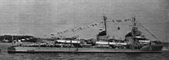 33.jpg: Эсминец «Вице-адмирал Дрозд» на параде, июль 1959 г.