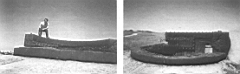 21.jpg: Автор настоящего выпуска у остатков боевой рубки линейного крейсера «Наварин» на береговой батарее под Севастополем, июль 2000 г.