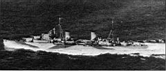 10.jpg: «Аретьюза» в камуфляжной окраске на Средиземном море, 8 мая 1942 г.