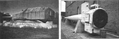 88.jpg: Слева: дожившая до наших дней башня «Цезарь» линкора «Гнейзенау» — береговая батарея Орландет в Норвегии.