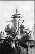 23.jpg: Тренировка расчетов 37-мм автоматических орудий крейсера «Киров», февраль 1948 г.