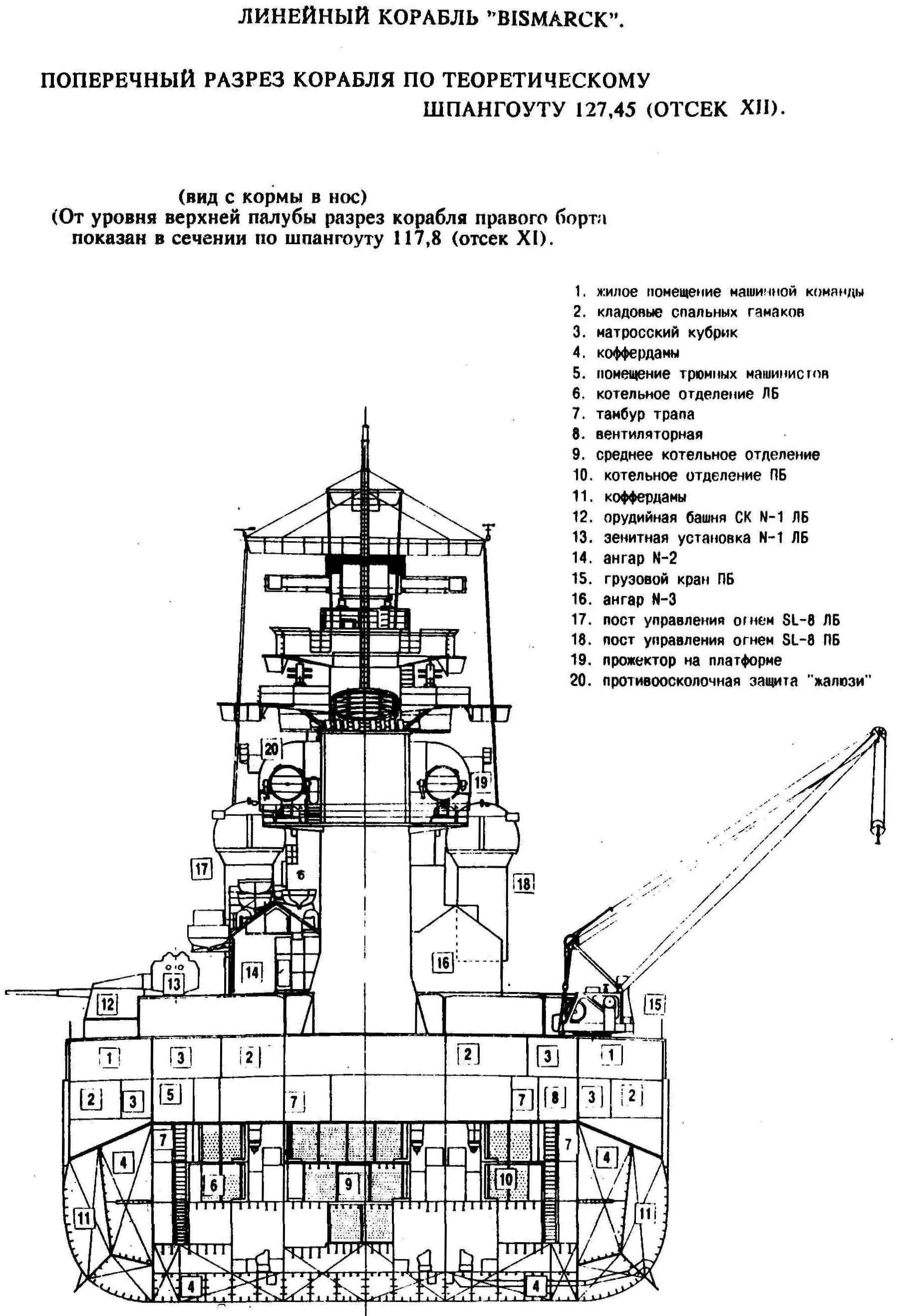 Bismarck 1939 чертеж