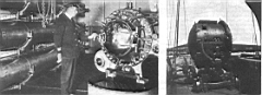 09.jpg: Слева: помещение подводных торпедных аппаратов на одном из австрийских дредноутов. Справа: 110-см боевой прожектор