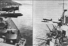 90.jpg: Старт гидросамолета «Арадо-196» с катапульты «Шарнхорста». Балтика, 1942 г.