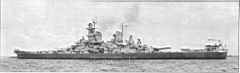 63.jpg: «Висконсин» отправляется в первый учебный поход, 7 июня 1944 г. Корабль окрашен по «базовому типу 22». 